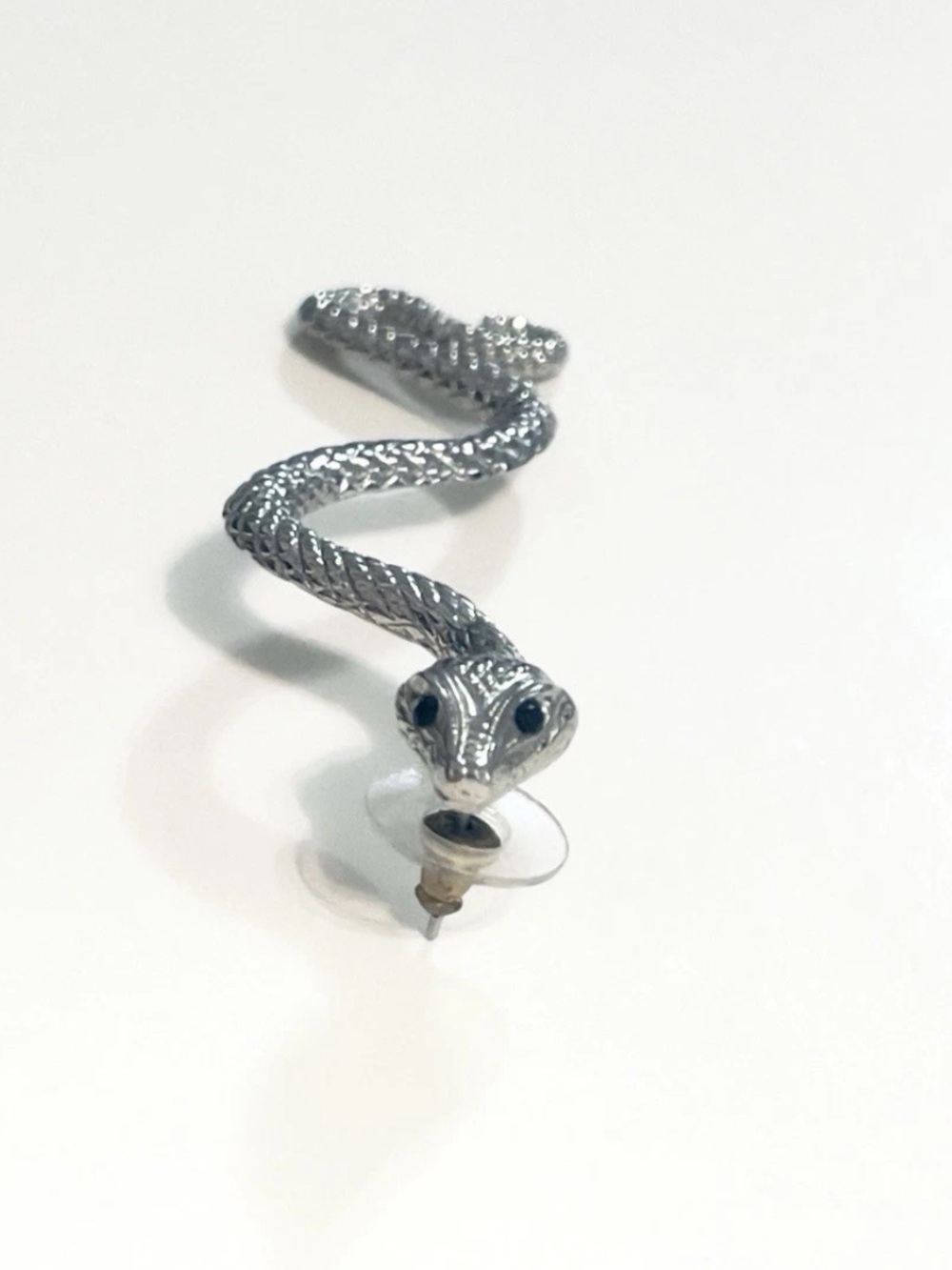 silver winding SNAKE serpent Pin Brooch